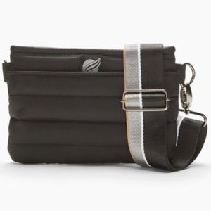 THINK ROYLN Black Crossbody Waist Bum Bag Puffer Quilted Soft